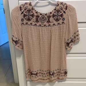 Knox Rose Embroidered Top Size XS